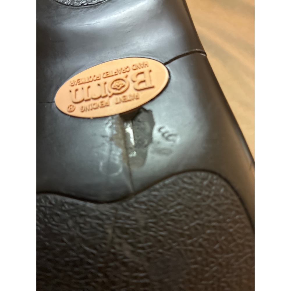 Born Womens Brown Leather Slip On Loafers Square Toe Comfort Shoes W6572 F5 7.5 - Picture 6 of 7